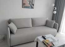 kanapa, sofa, wersalka, łóżko, kolor szary