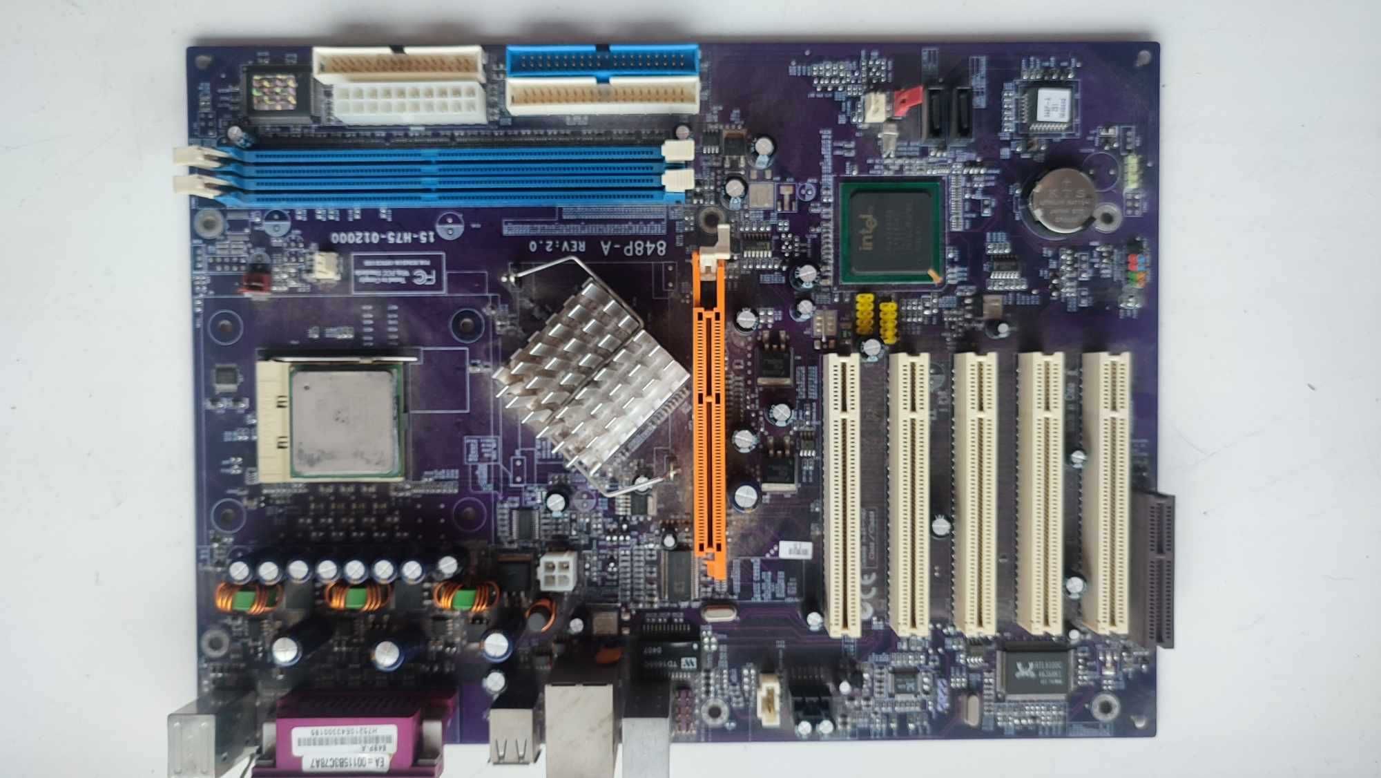 Материнська плата ECS 848P-A (2.0) разом із процесором INTEL Pentium 4