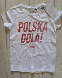 NOWA Reserved bluzka chłopięca r. 110 Polska gola biała piłka