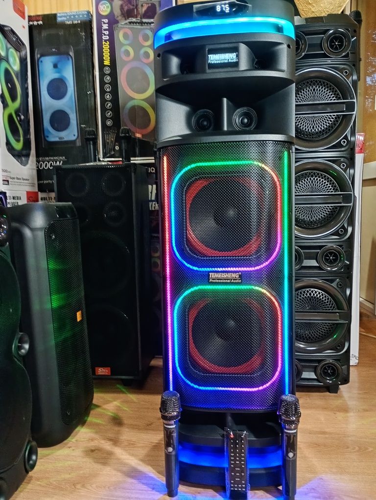 Караоке акустика Temeisheng-301(блютуз,microSD,USB,FM) ПультДУ, 2микро