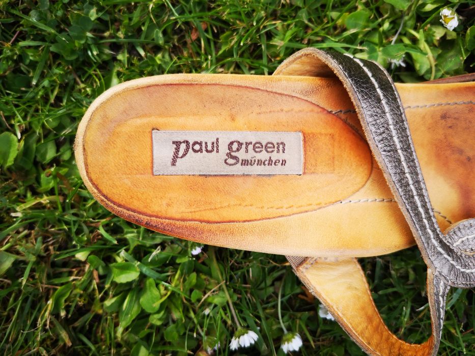 Złote sandałki wsuwane - Paul Green: rozm.40