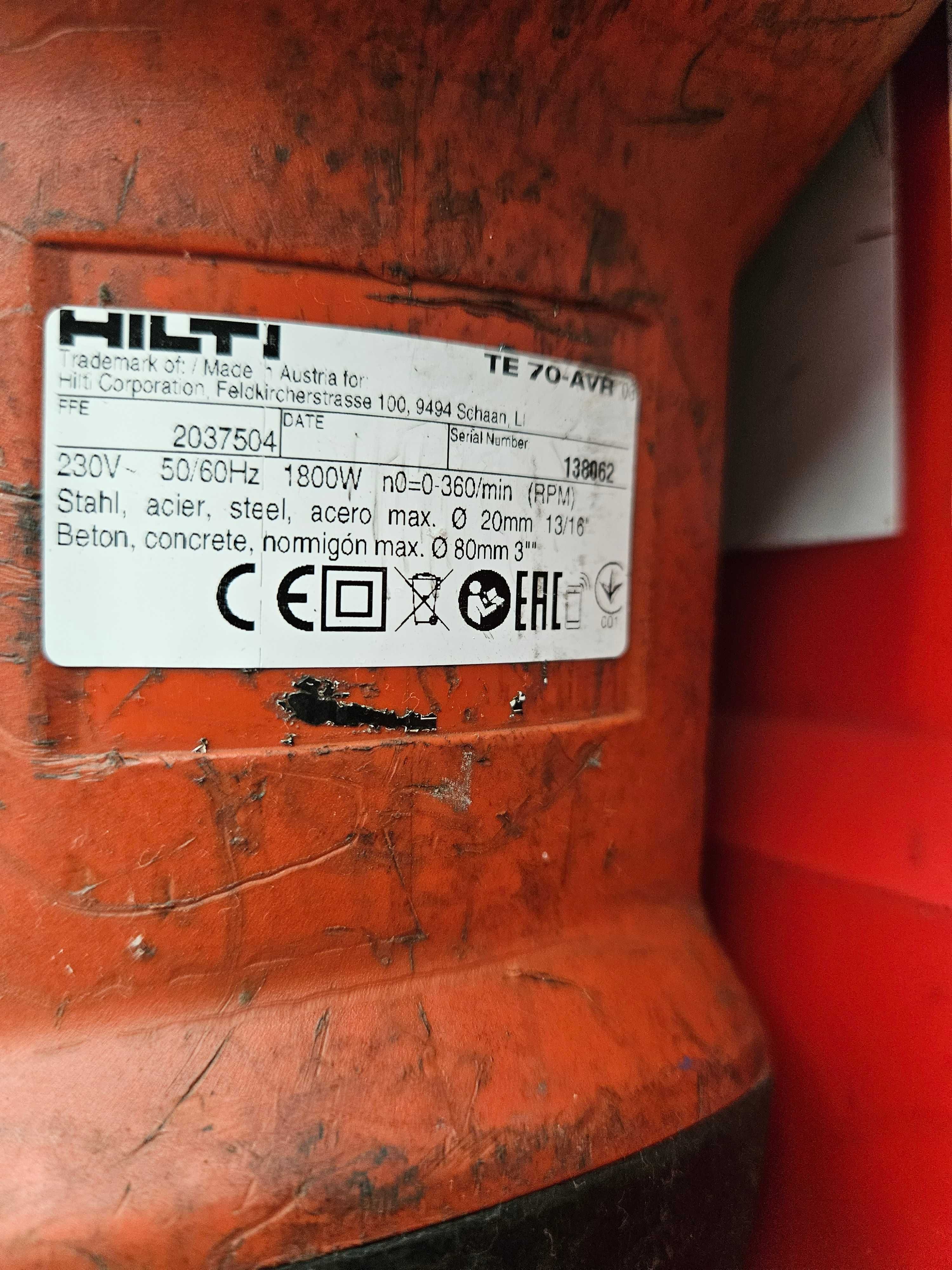 4689/23 Młotowiertarka Hilti TE 70-AVR