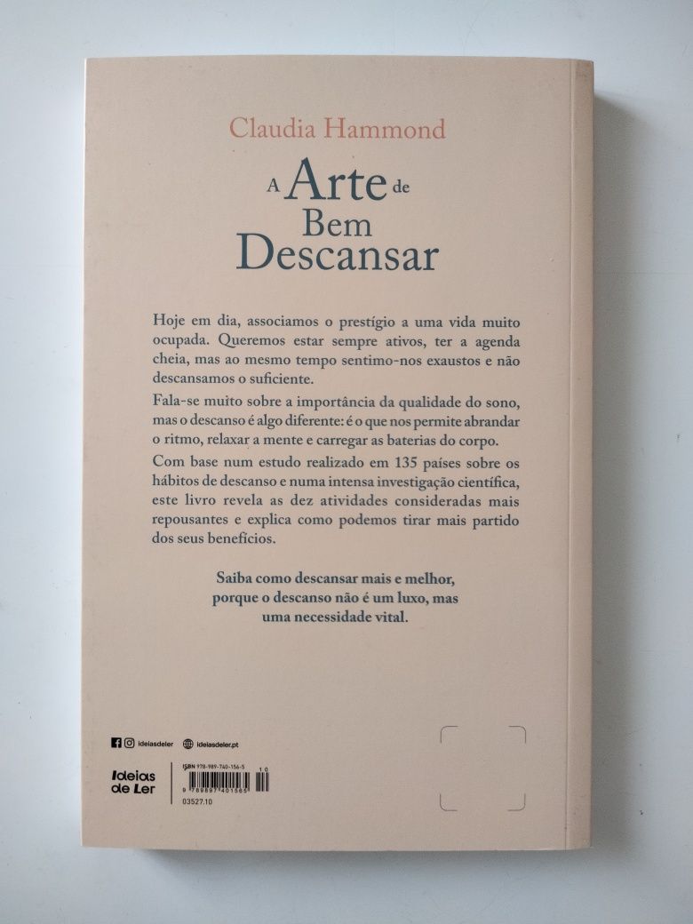 NOVO • A Arte de Bem Descansar, de Claudia Hammond