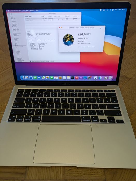 MacBook Air M1, 13", 2021, 8/256 ГБ.