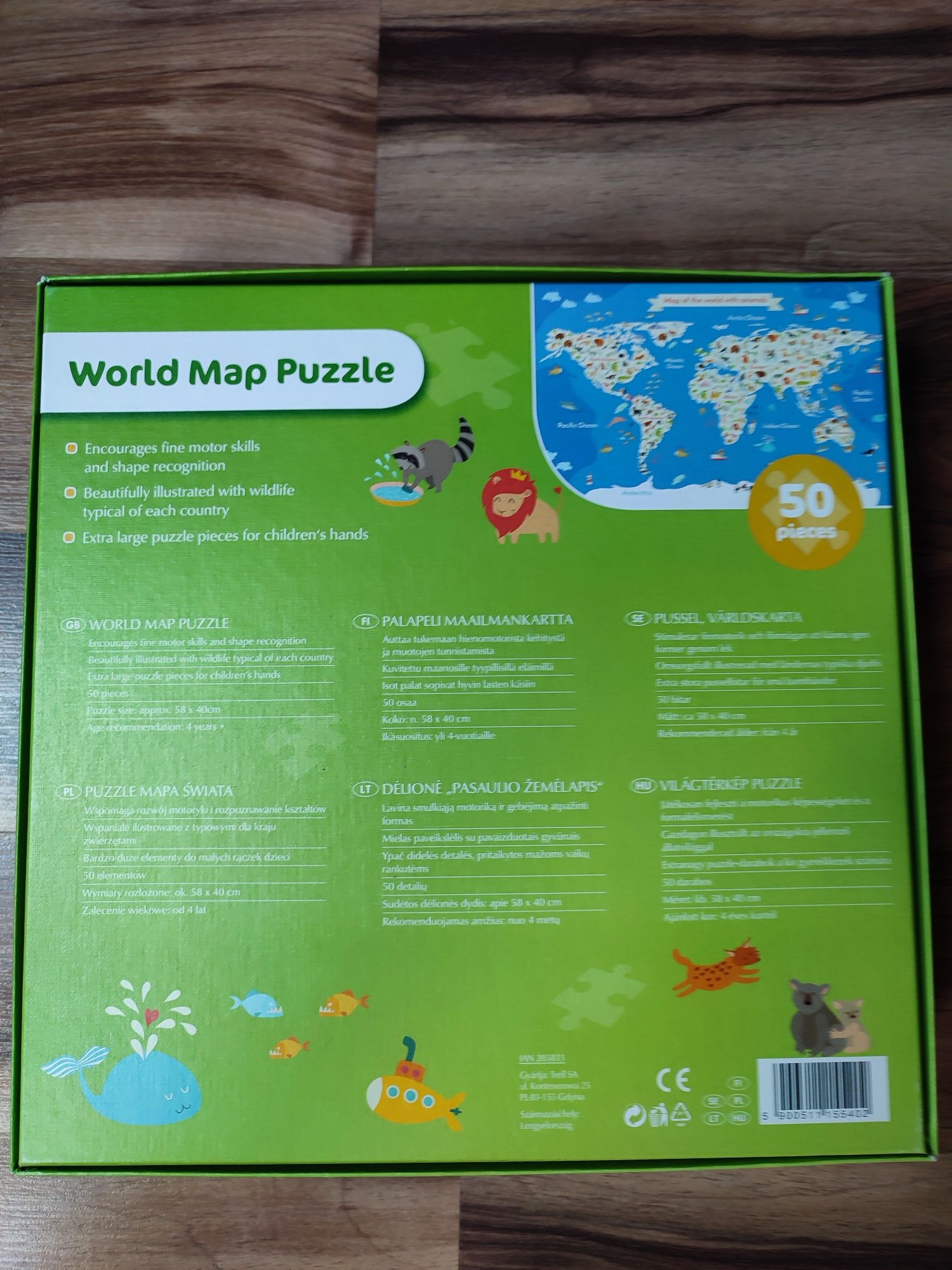 Puzzle Play tive mapa świata