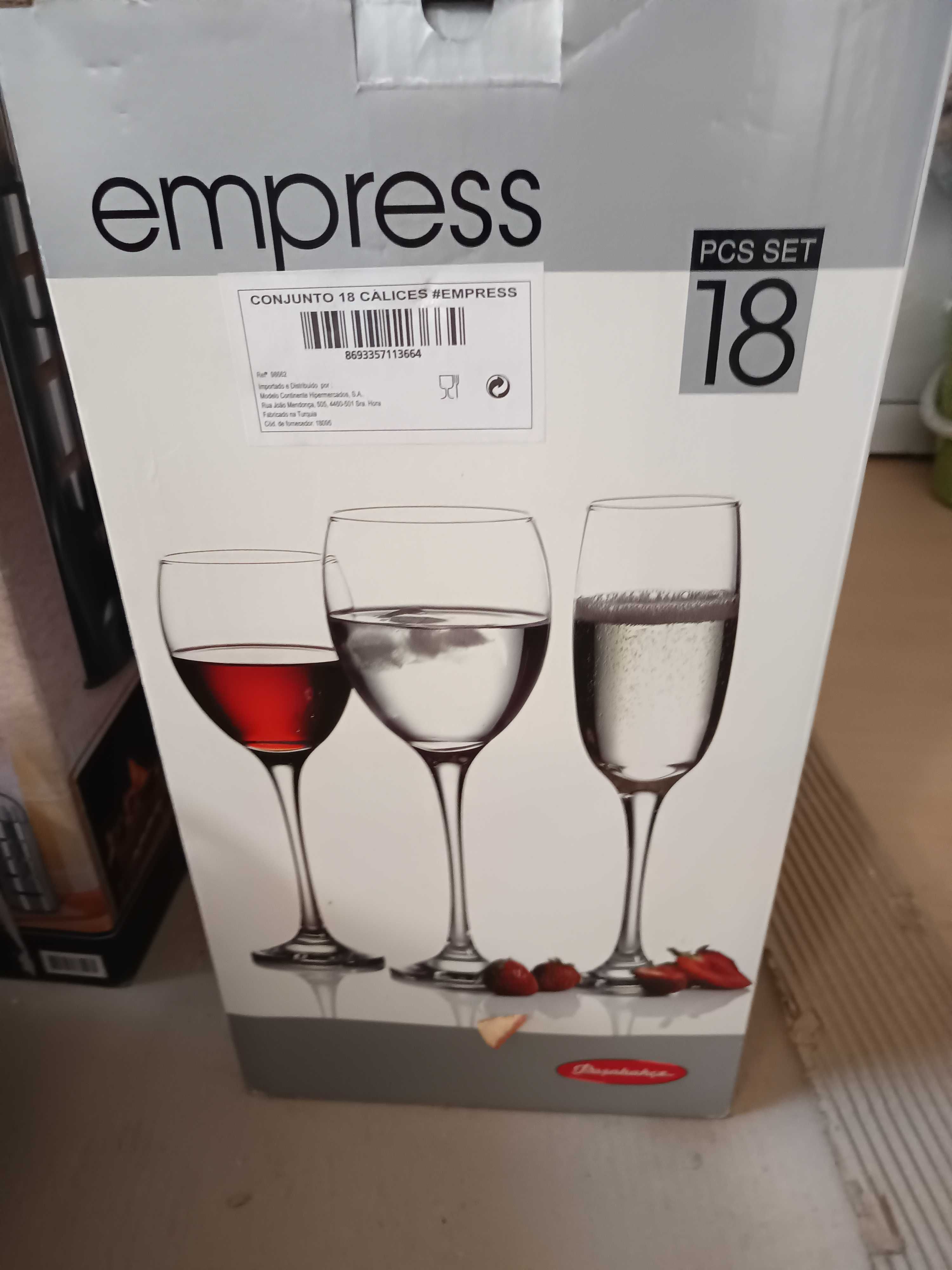 Copos em vidro de vinho