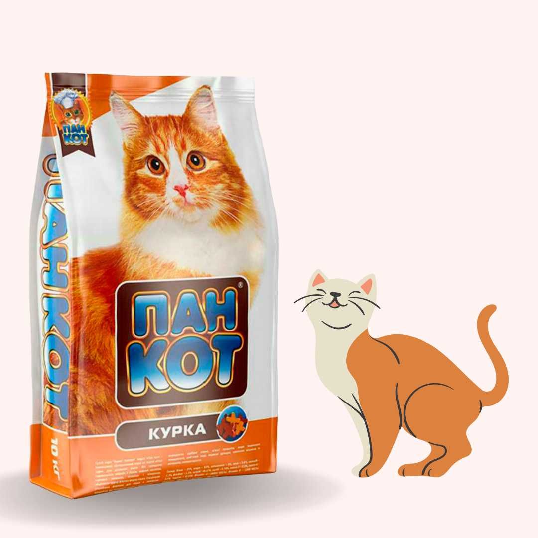 Сухий корм для котів Пан Кот Курка 10кг