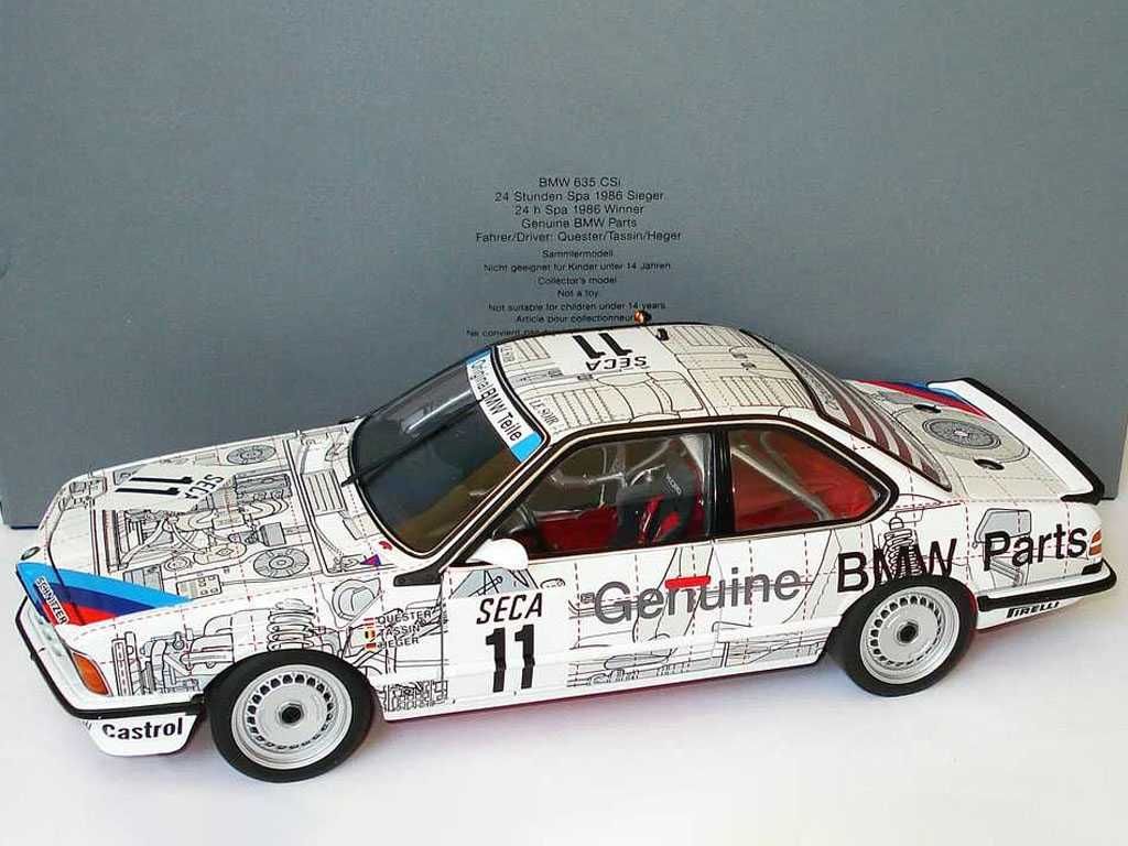 1:18 BMW 635 CSi (E24) Gr.A 24 Stunden Spa 1986 - Autoart 80430145826