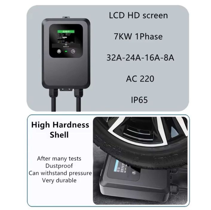 Wallbox Carregador 7kw / 32A - Tipo2 - MONOFASICA - Eletricos Hibridos