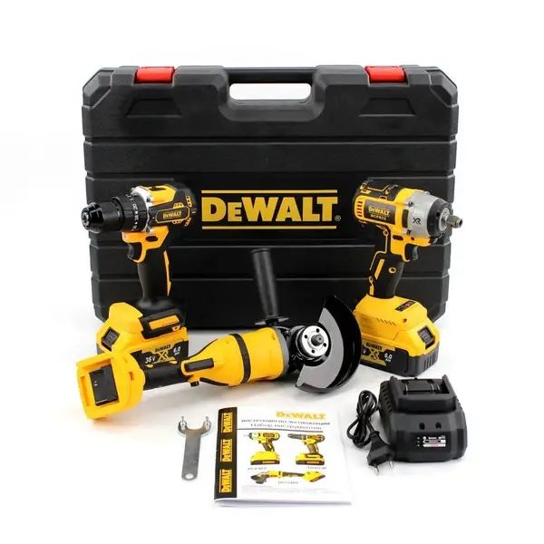 Набір 3в1 АКБ DeWalt 48V(Шурупокрут DCD996+КШМ DCG409+Гайковерт DCF922