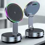 Magnetyczny uchwyt na telefon z ładowarką indukcyjną Magsafe LED 360°