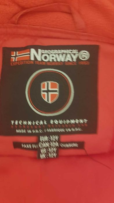 Ciepła kurtka zimowa chłopięca Geographical NORWAY EU 12Y