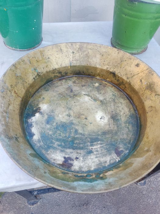 Старый таз латунь или бронза  / Таз для варенья варки старинный