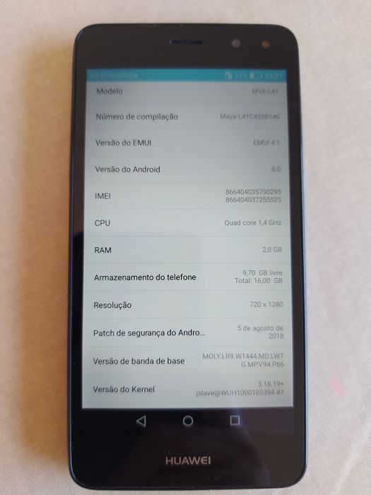 Telemóvel Huawei Y6 2017 (MYA-L41) - Ecrã Impecável
