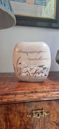 Wazon ceramika mid century design kaczka antyk Francja rustykalny