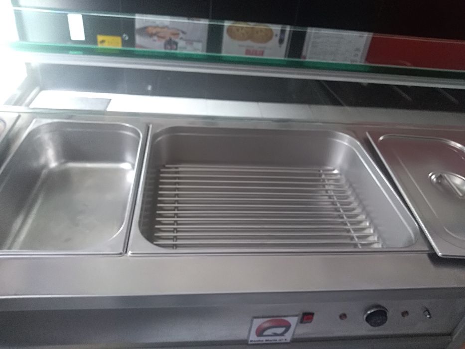 Balcão em inox com banho maria