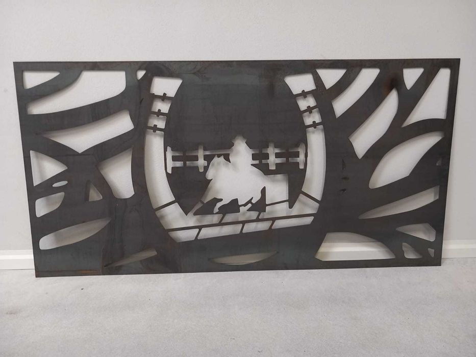 Ogrodzenie panel nietypowa balustrada z motywem konia wizualizacja