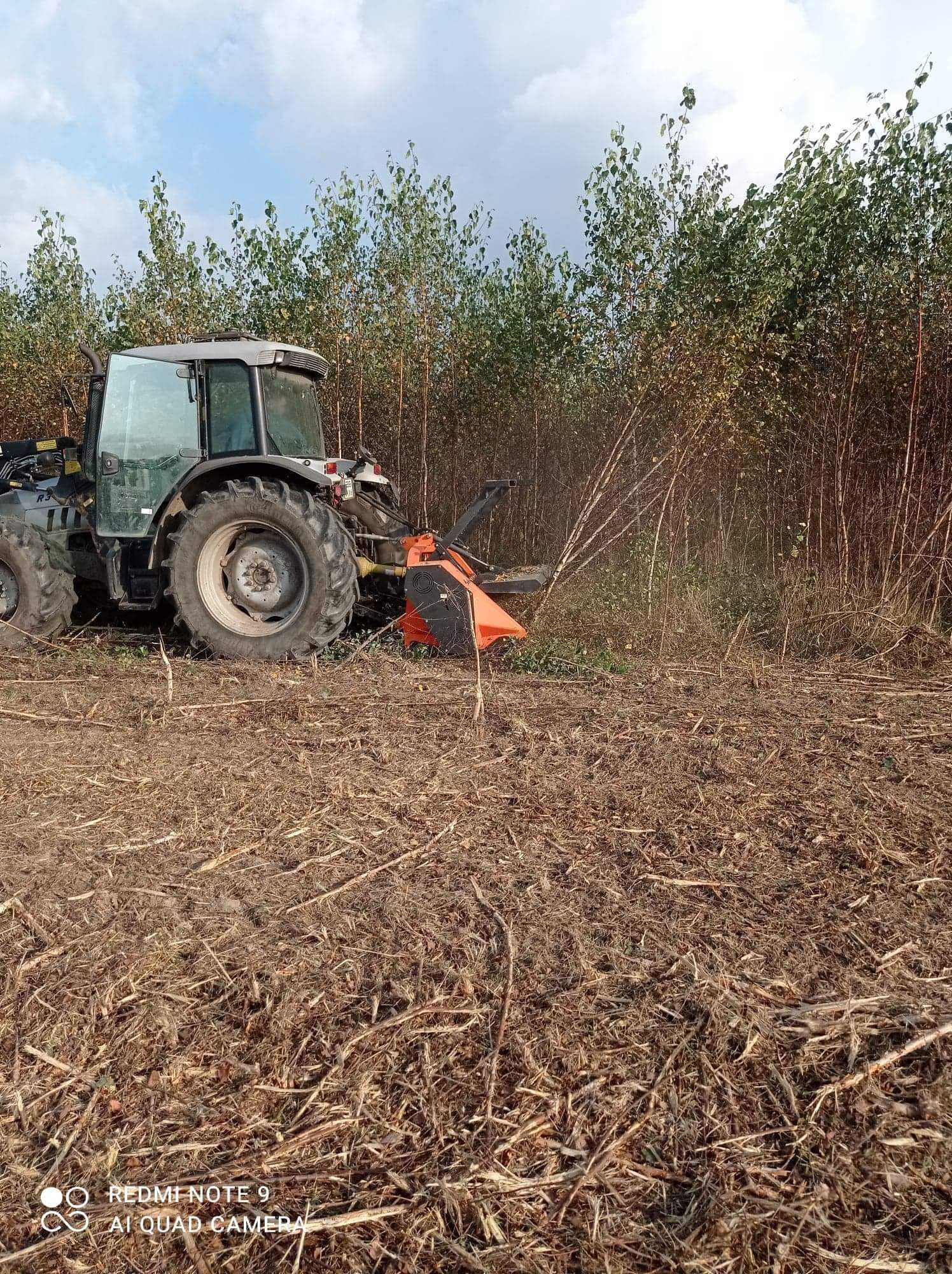 Mulczowanie nieużytków, karczowanie  krzewów, mulczer leśny, frezowan