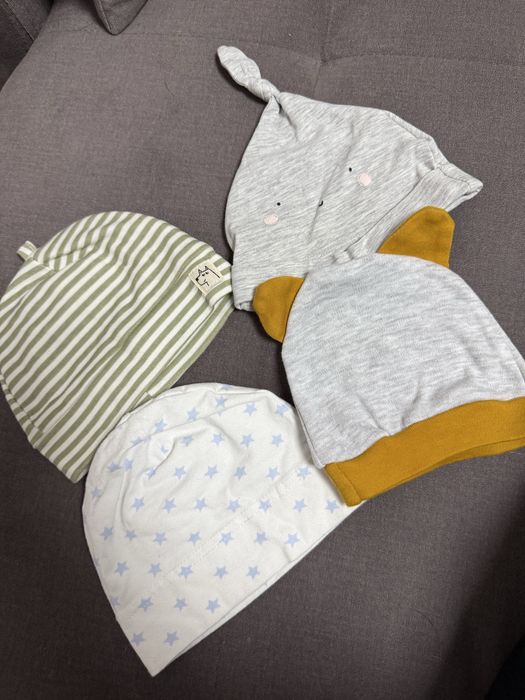 Zestaw czapeczek dla dzidziusia 62 cm