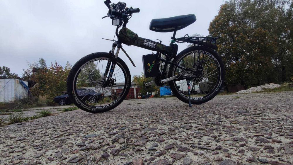 Складний Електричний Велосипед HUMMER 26x18' USA Army ЕЛЕКТРО