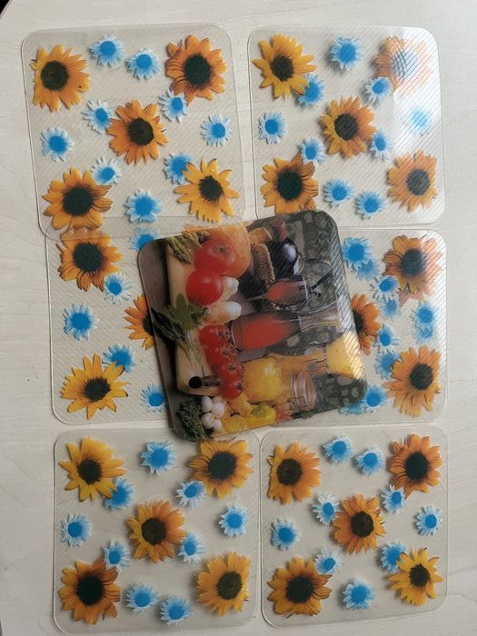 Подставки с ромашками под горячее