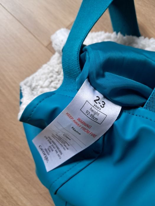 Spodnie przeciwdeszczowe ocieplone ogumione 98