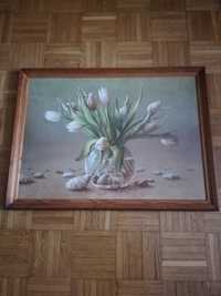 Piekny obraz tulipany w wazonie