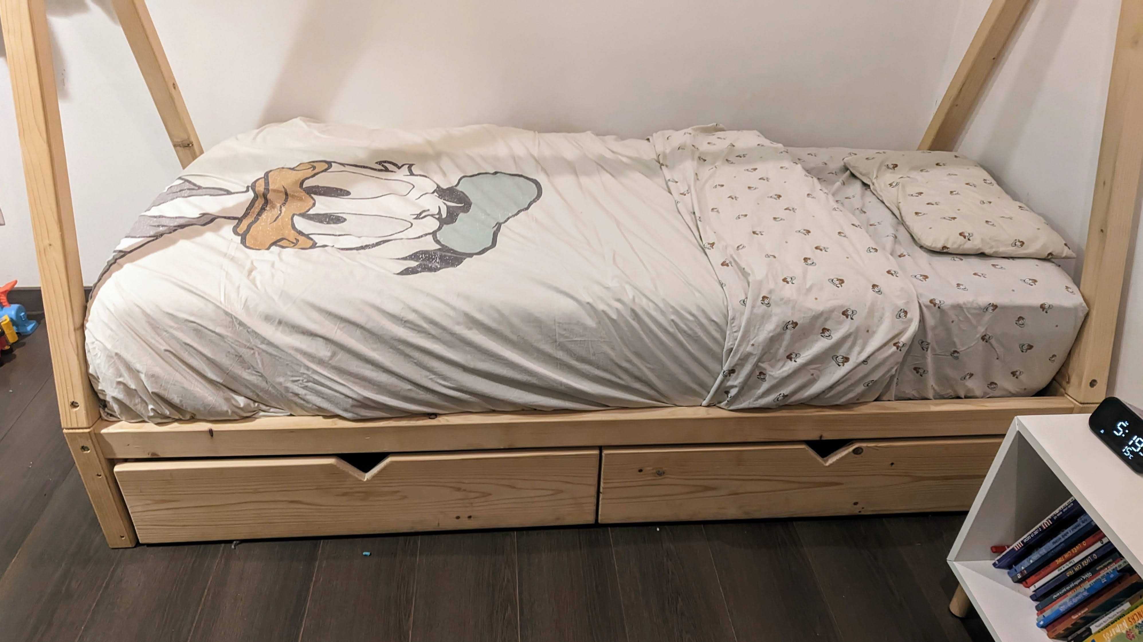 Cama montessori - modelo TIPI, com gavetas de arrumação - como NOVO