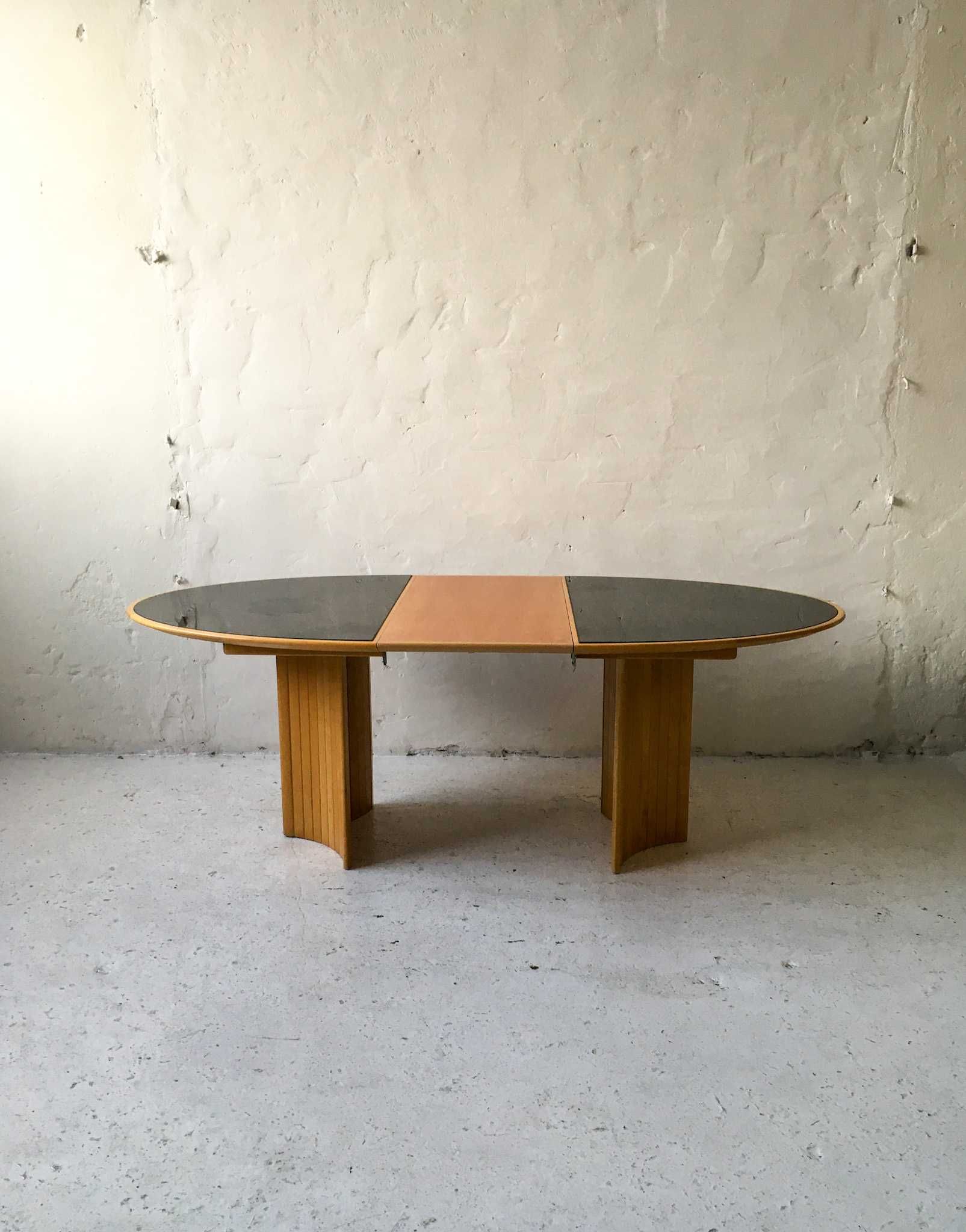 Stół rozkładany z granitowym blatem lata 80 90 vintage design
