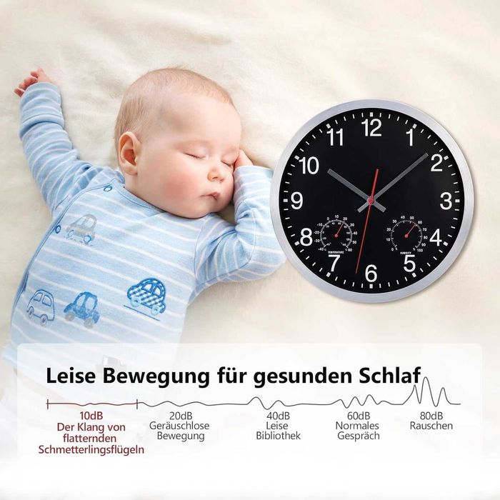 Zegar ścienny do ogrodu z termometrem i higrometrem.