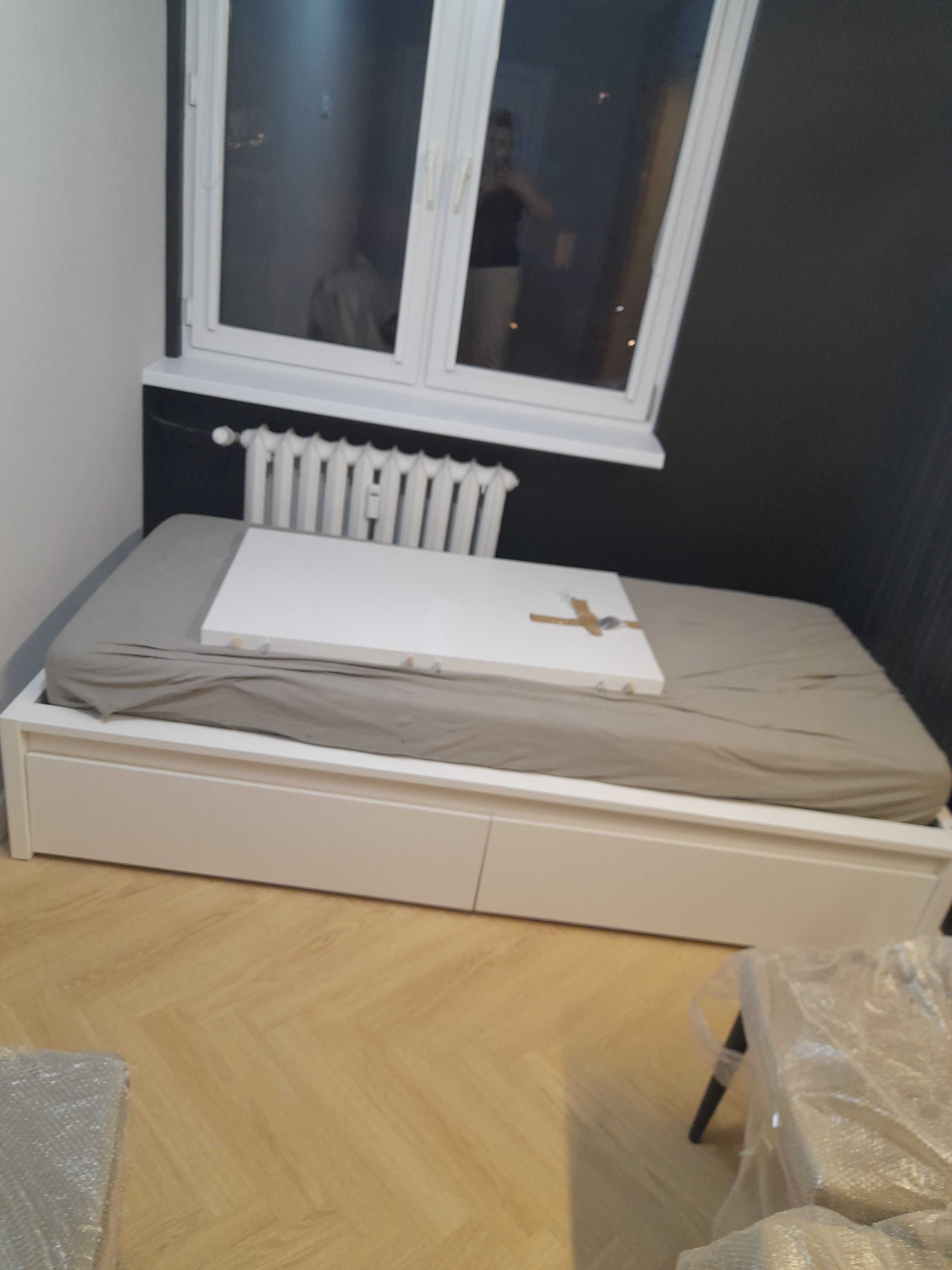 Łóżki Ikea Malm białe 90 stan idealny