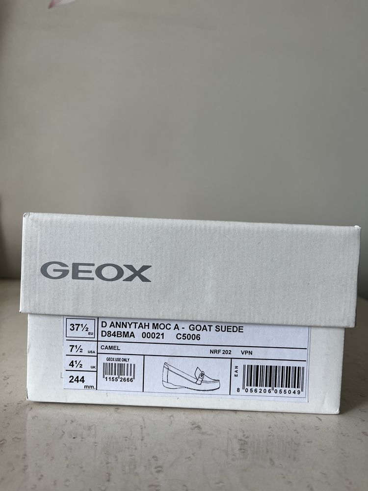 Мокасини geox замшеві