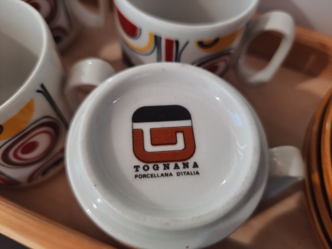 Nowy,włoski komplet do espresso Tognana Porcellane:6filiżanek+6spodków