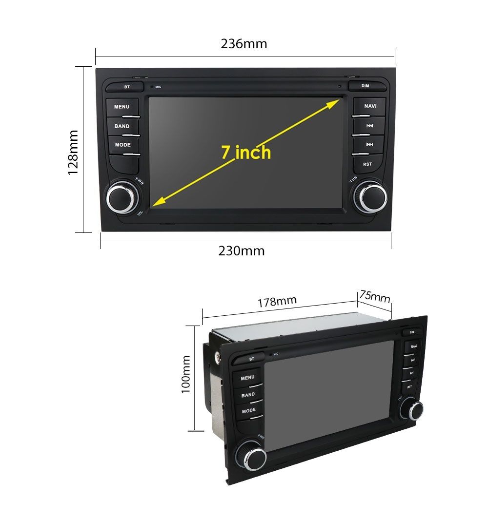 Radio Android Audi A4/S4 B6 B7 Seat Exeo