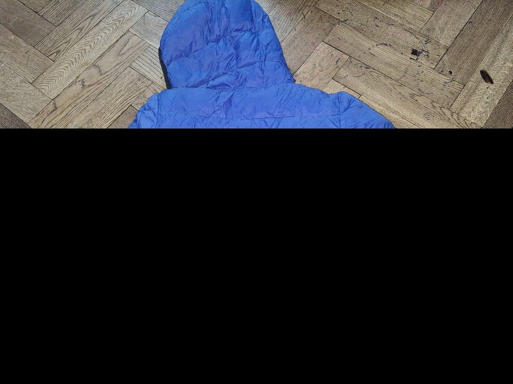 Niebieska kurtka pikowa z kapturem dla chłopca 128/134 Dunnes Stores