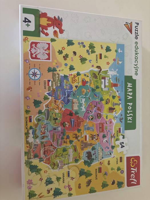 Mapa polski puzzle trefl