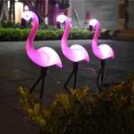 Lampa solarna flamingi 3szt