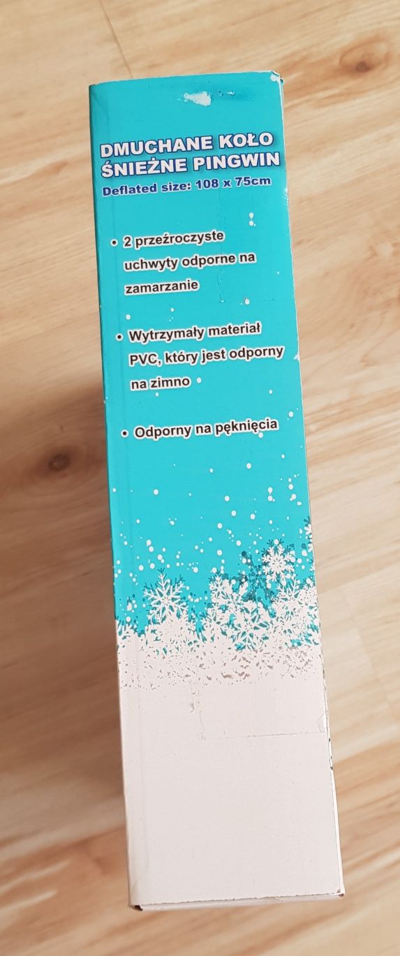Dmuchany pingwin do jazdy na śniegu