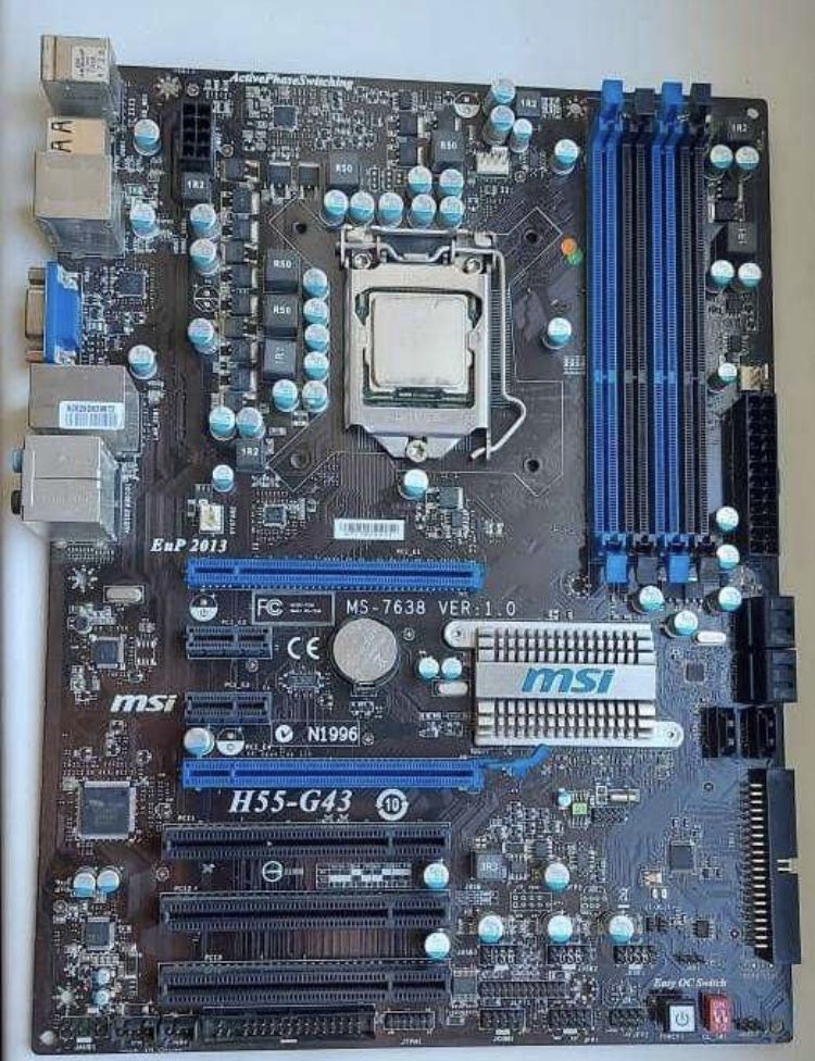 Гарний комплект msi h55 i7