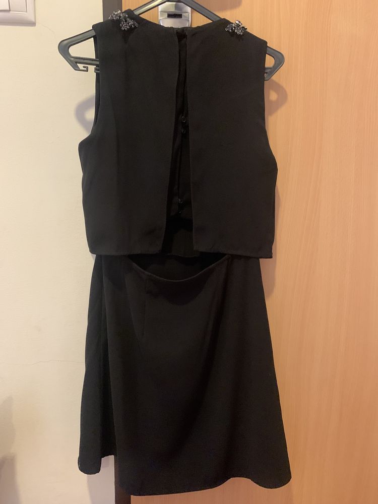 Vestido curto preto, Mango, tamanho S