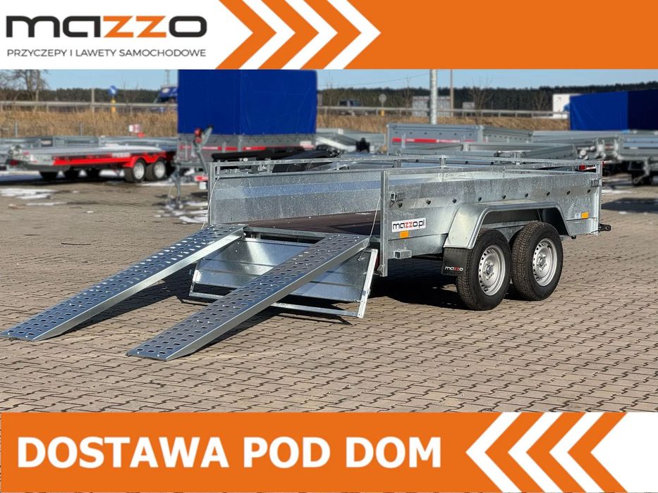 Niewiadów Dostawa Przyczepa skrzyniowa dwuosiówka z najazdami 300x150x44cm DMC 2700kg! MAJSTER  Dostawa Przyczepa Niewiadów (BORO) Majster SPAWANA z najazdami!