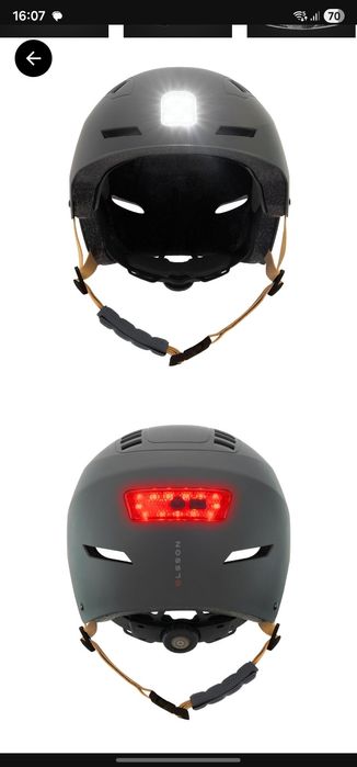 Capacete com luz sinalização