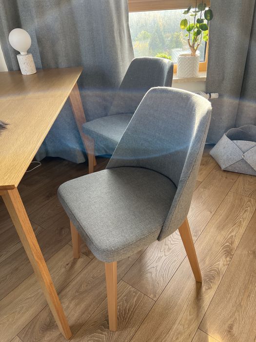 Krzesla tapicerowane szare komplet x6