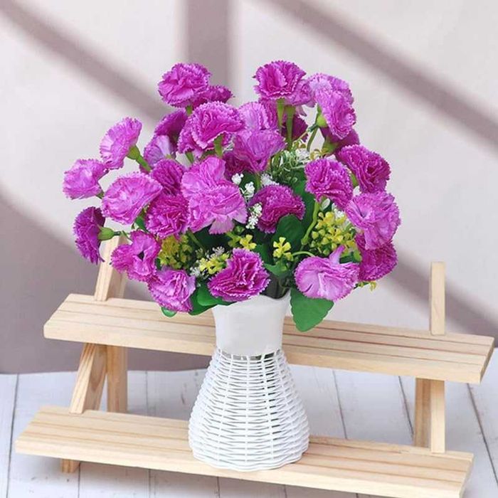 Chryzantema Bukiet Sztuczne Kwiaty do Wazonu Dekoracji Kompozycja 35cm