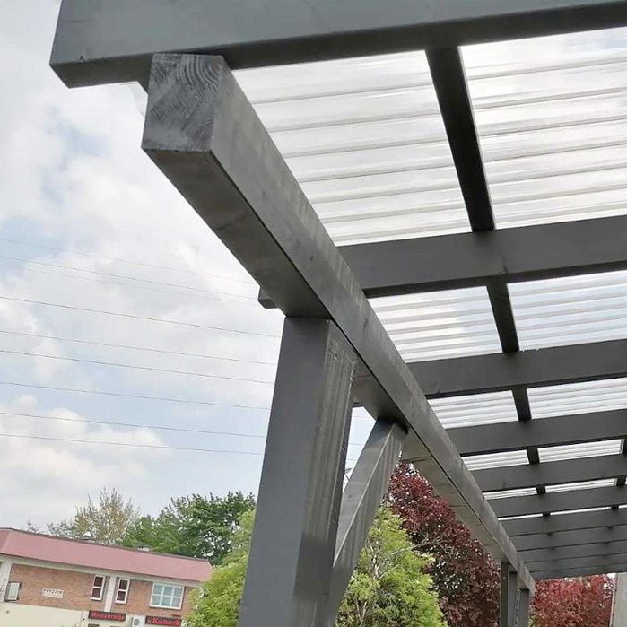 poliwęglan trapez dymiony brązowy UV 0,8 mm taras dach altana