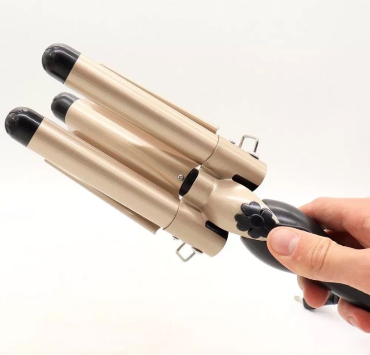 Тройная плойка, плойка, бігуді