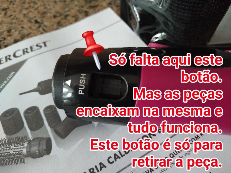 Secador de cabelo com escovas rolos casa quarto apartamento vivenda.