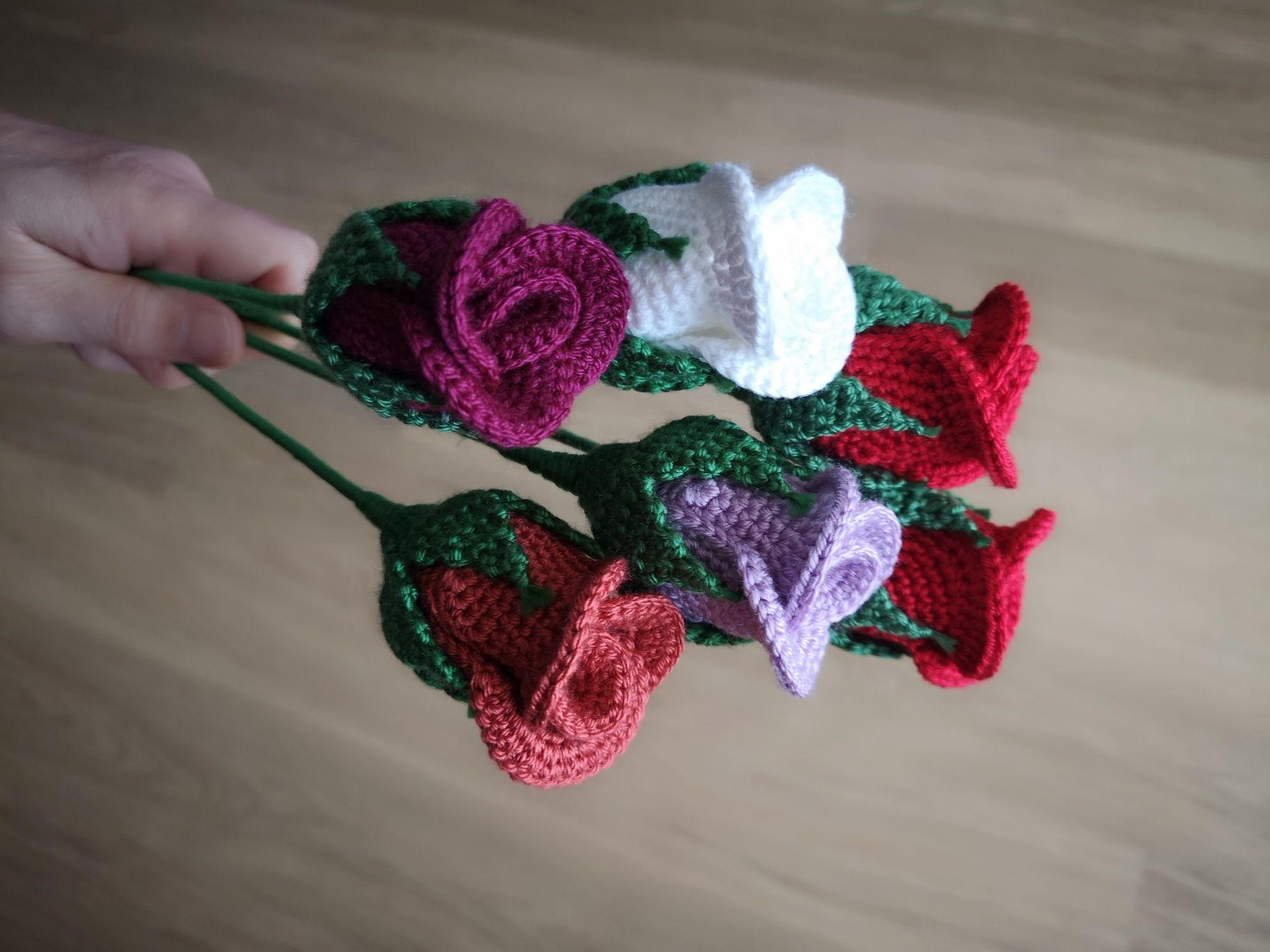 Rosas em crochet