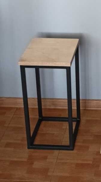 Kwietnik typu stojak 60 cm stal drewno