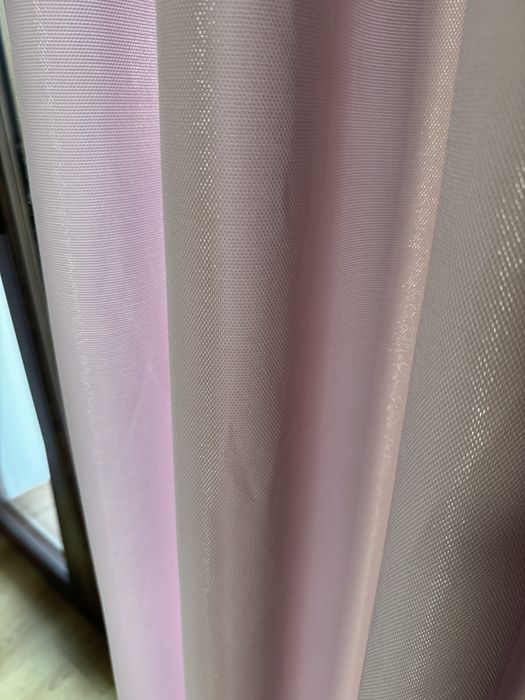 Jasnorozowe, dlugie zaslony, 2 sztuki, dlugosc 265 cm